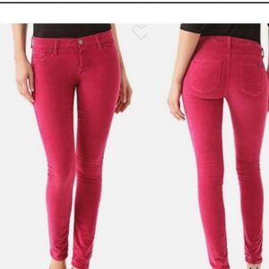Hudson Los Angeles Red Nico Super Skinny Jeans Size 30